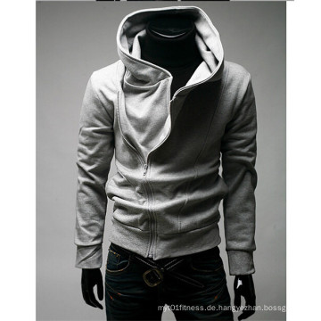 Fashion Designed Polyester Winter Collared Zip Pullover